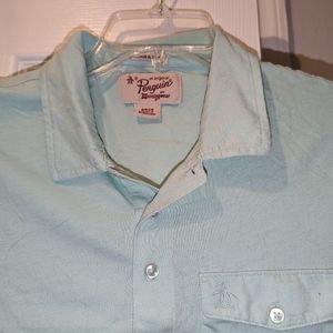 Penguin mint green polo